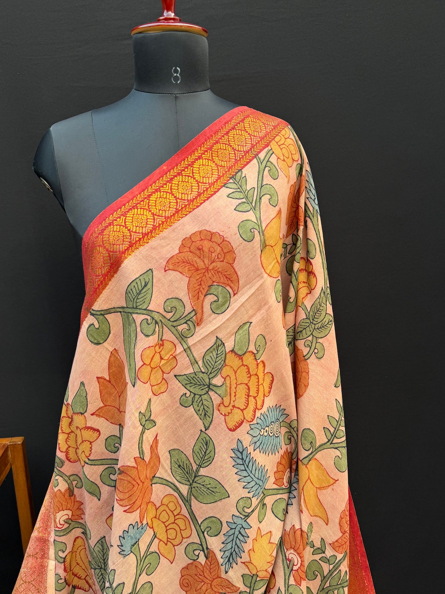 Silkcotton Penkalamkari Saree