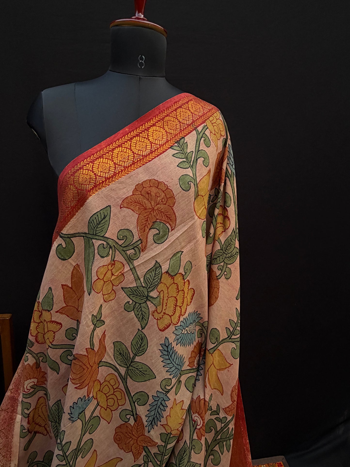 Silkcotton Penkalamkari Saree
