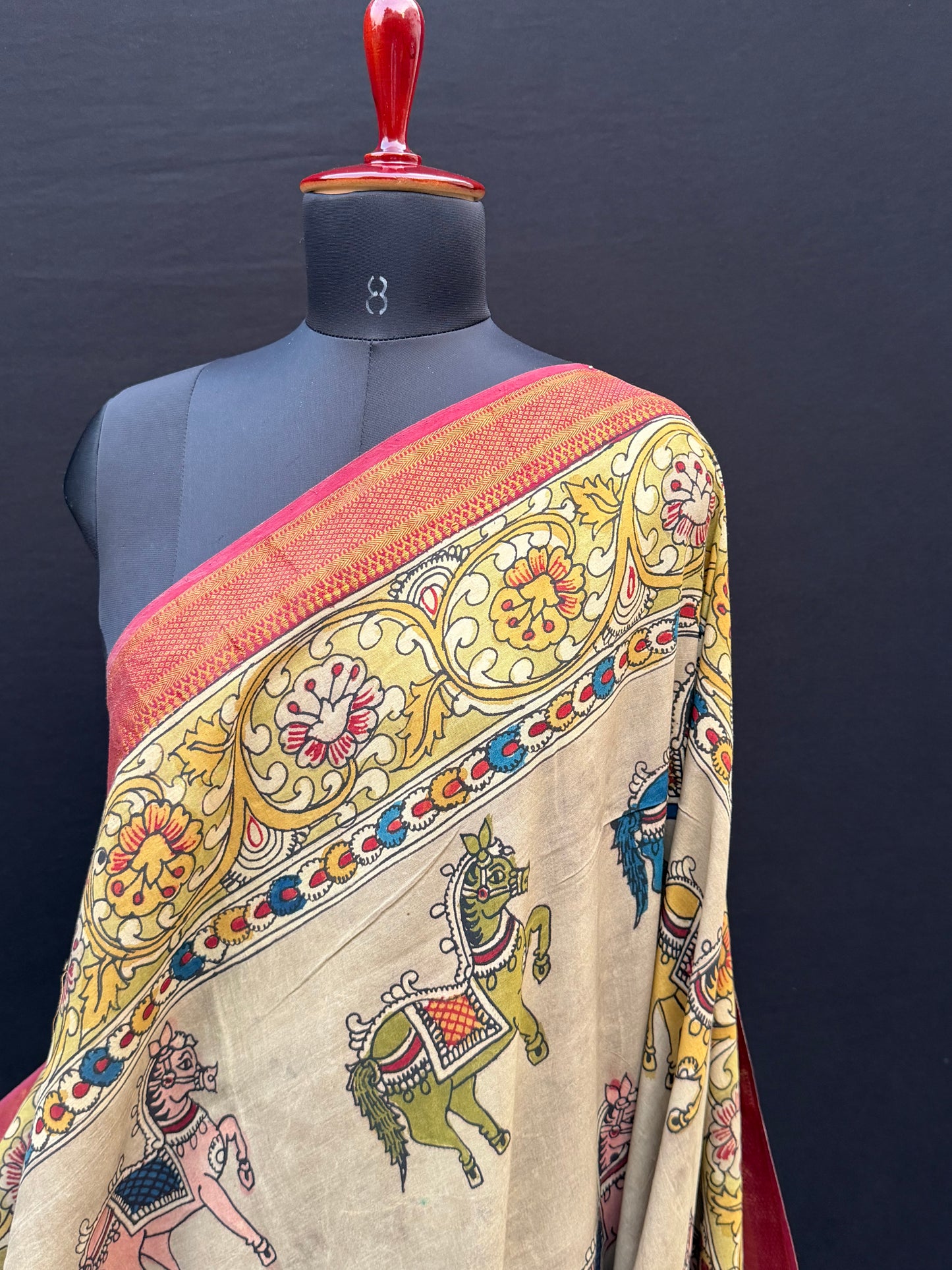Silkcotton Penkalamkari Saree