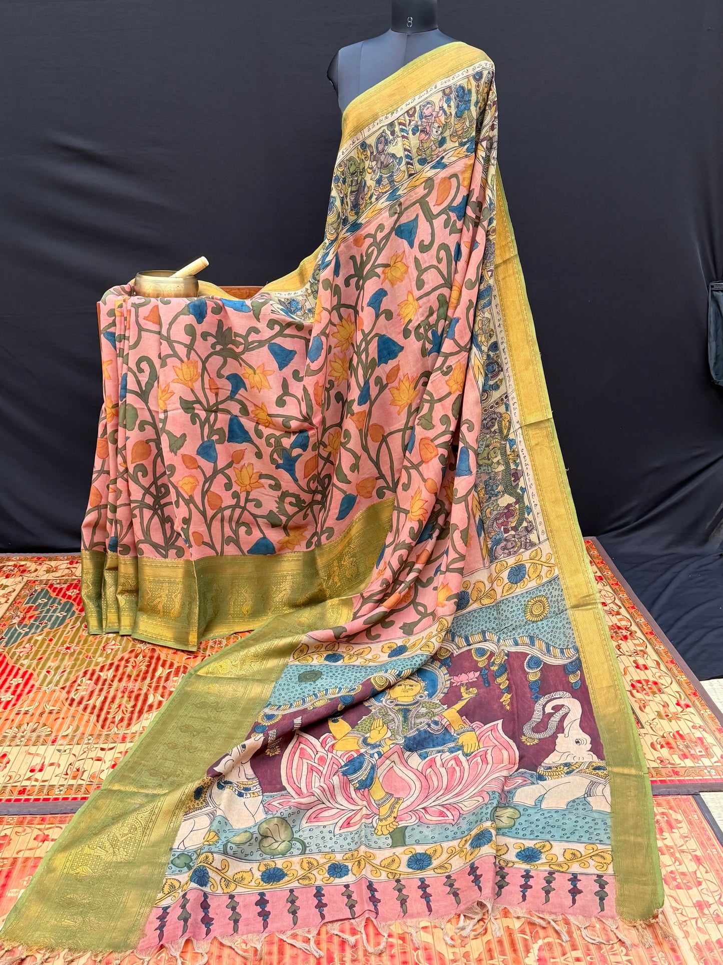 Silkcotton Penkalamkari Saree