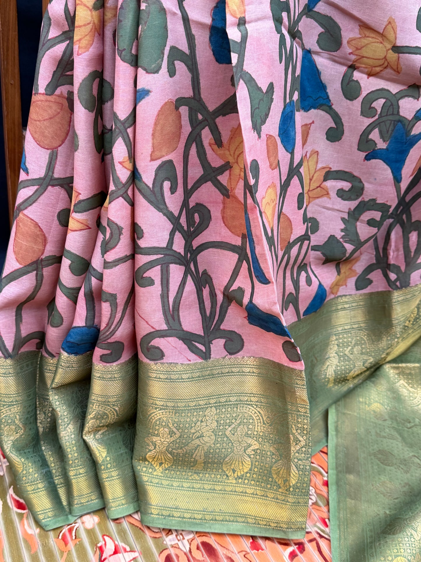 Silkcotton Penkalamkari Saree