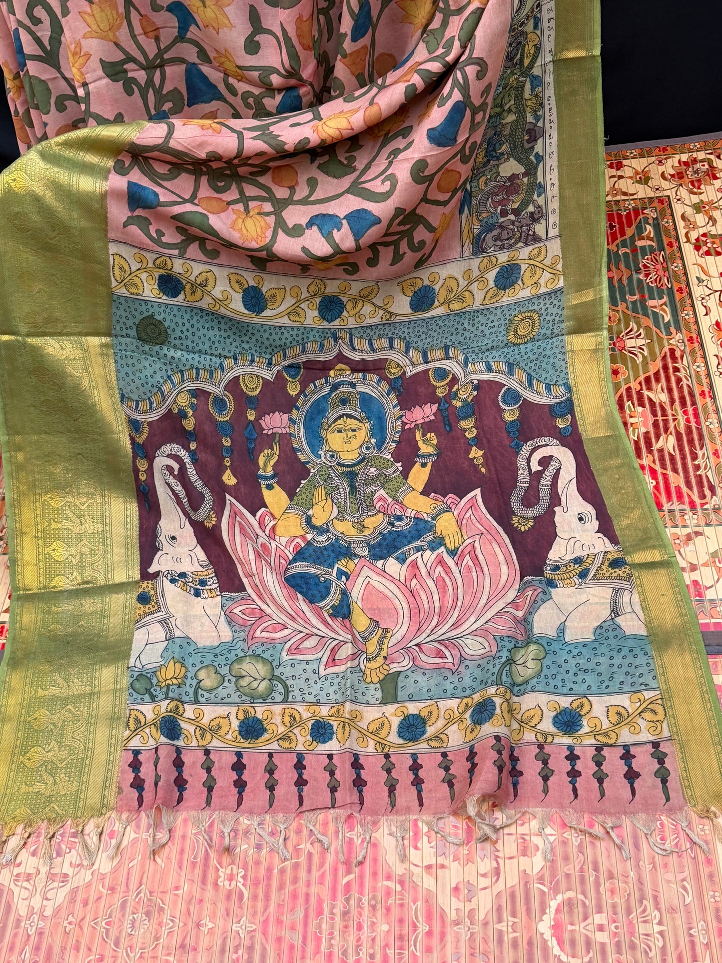 Silkcotton Penkalamkari Saree
