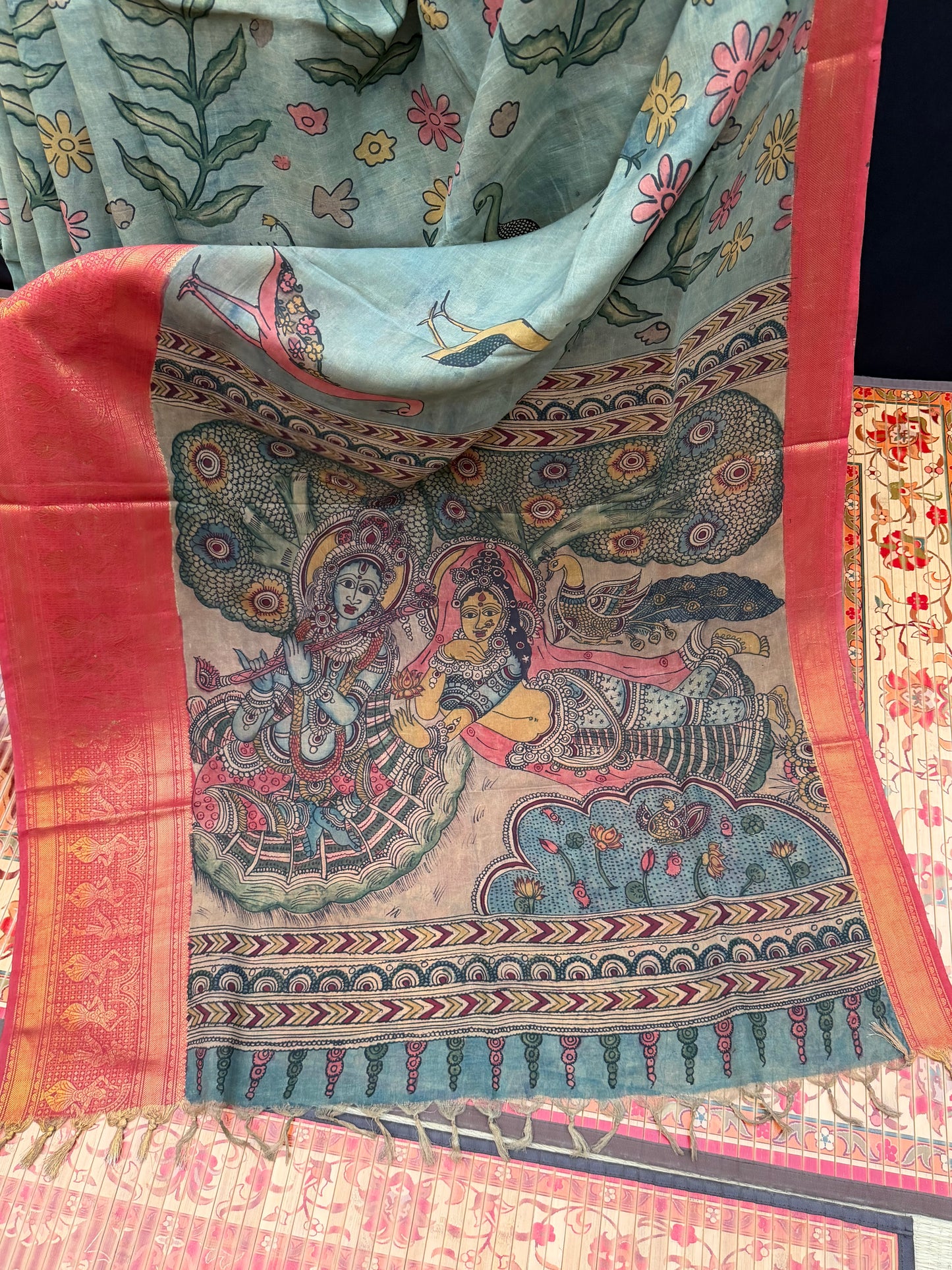 Silkcotton Penkalamkari Saree