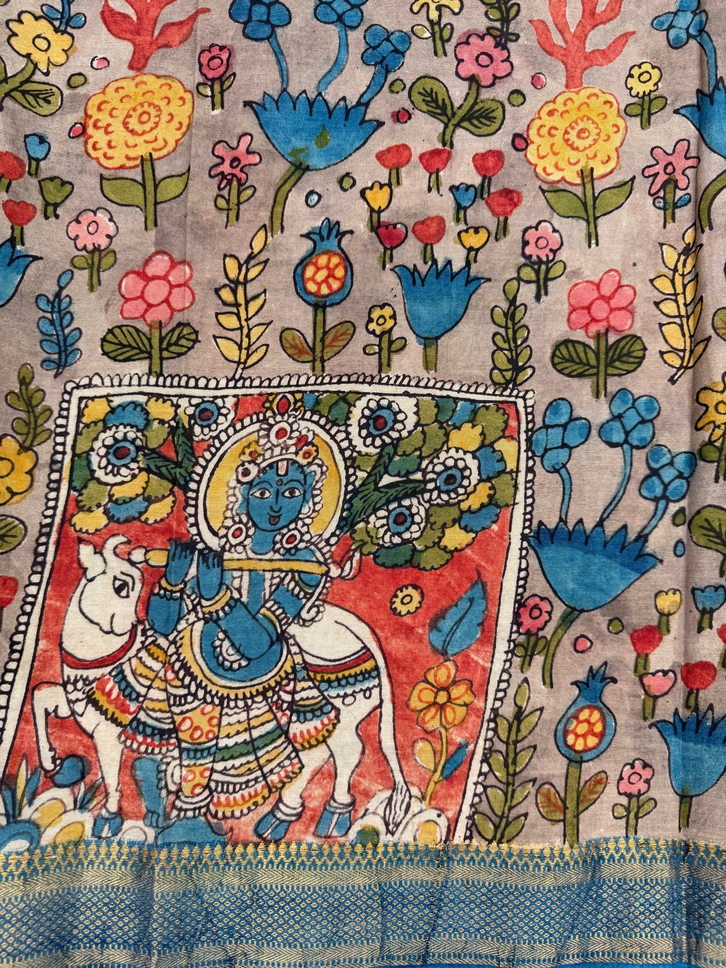 Penkalamkari Pure silkcotton blouse materials