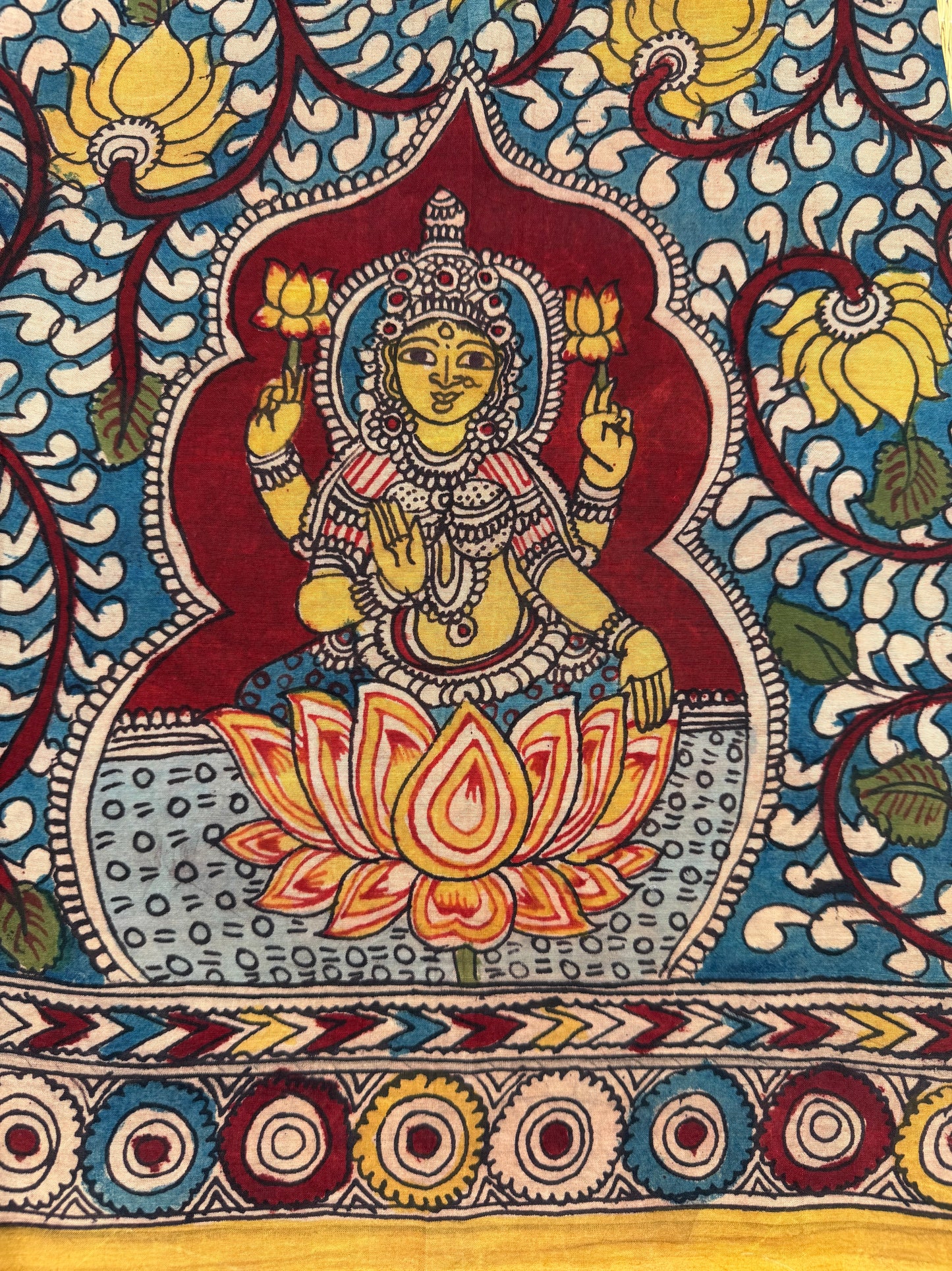 Penkalamkari Pure silkcotton blouse materials