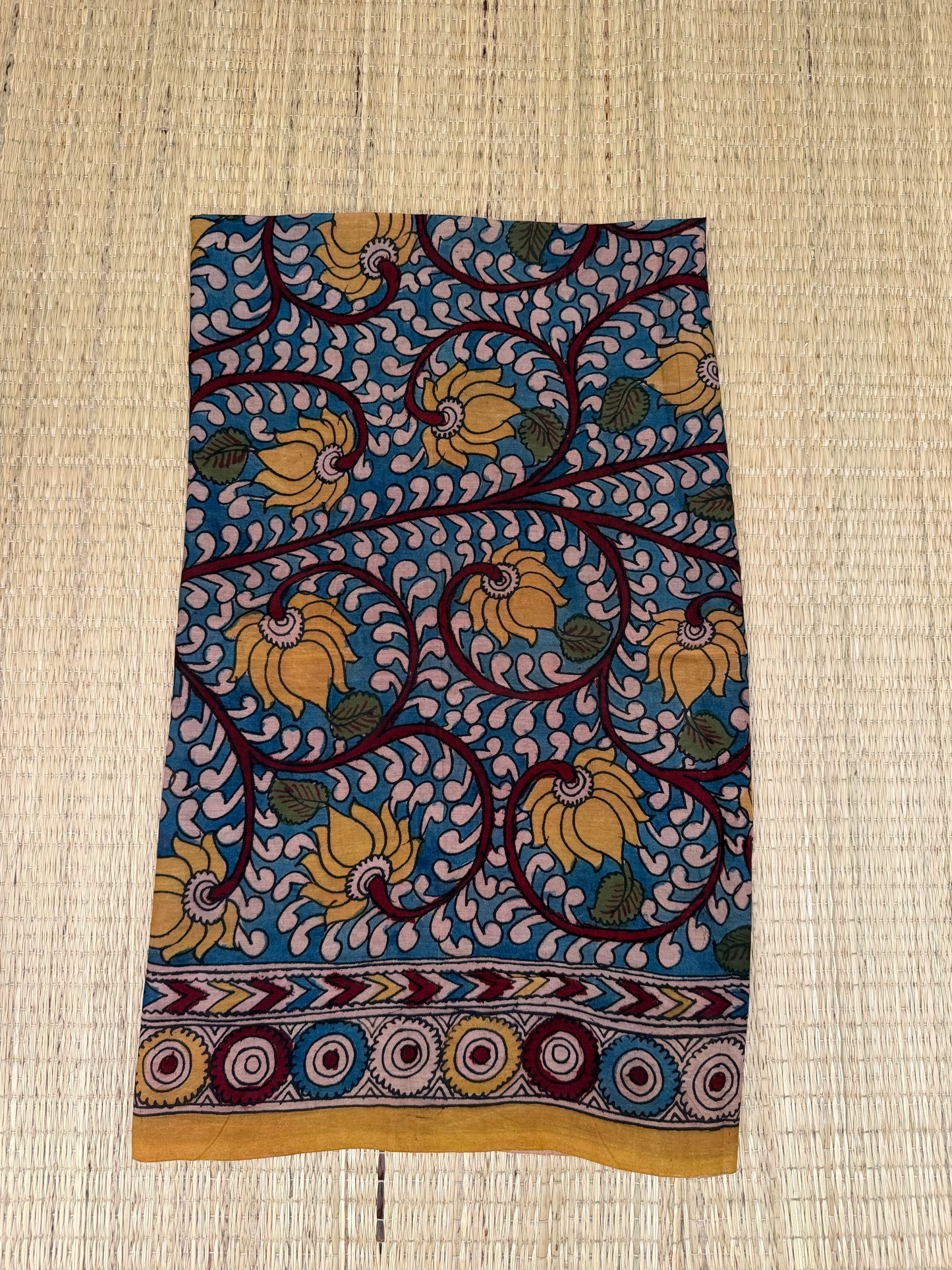 Penkalamkari Pure silkcotton blouse materials