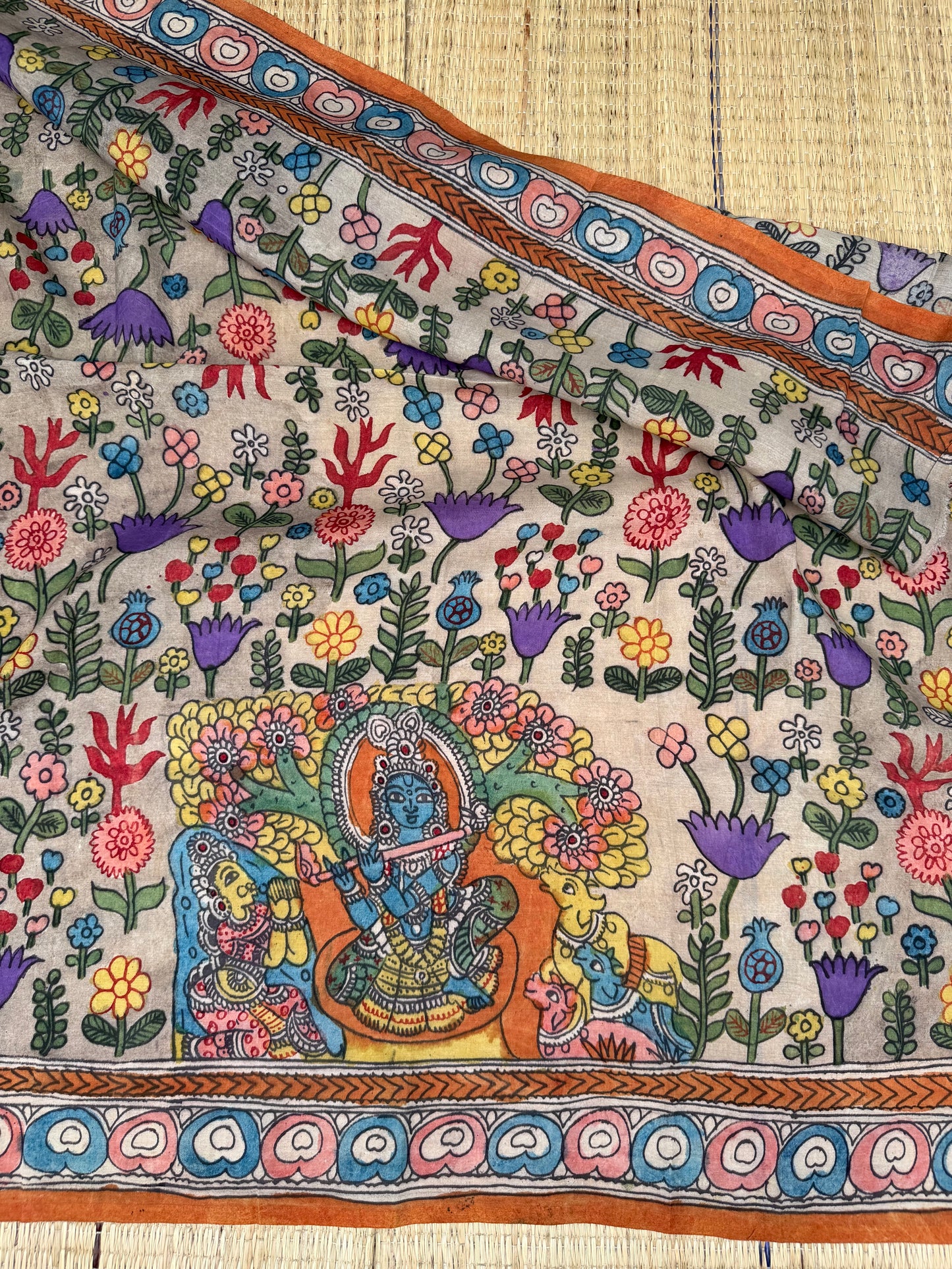 Penkalamkari Pure silkcotton blouse materials