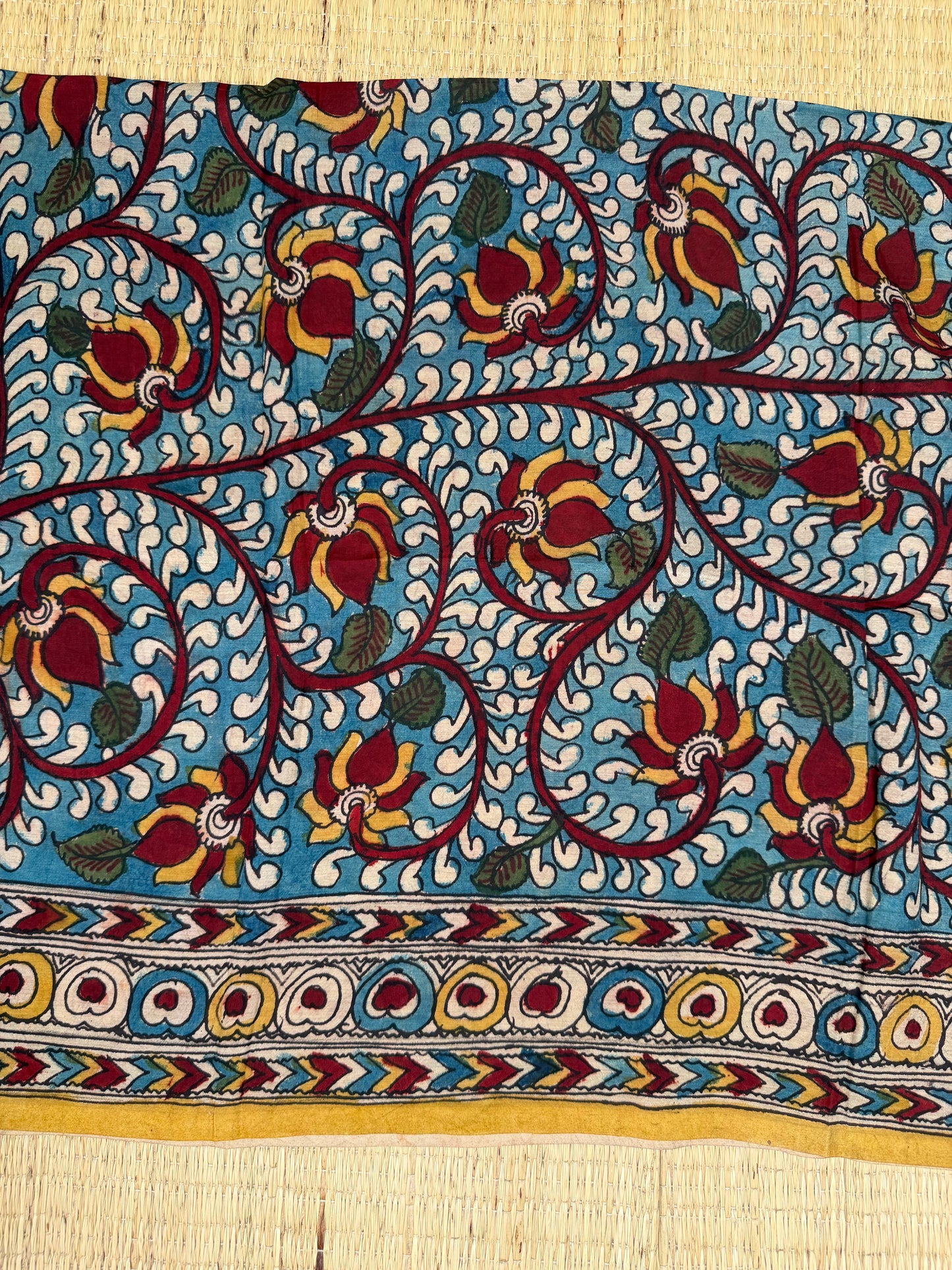 Penkalamkari Pure silkcotton blouse materials