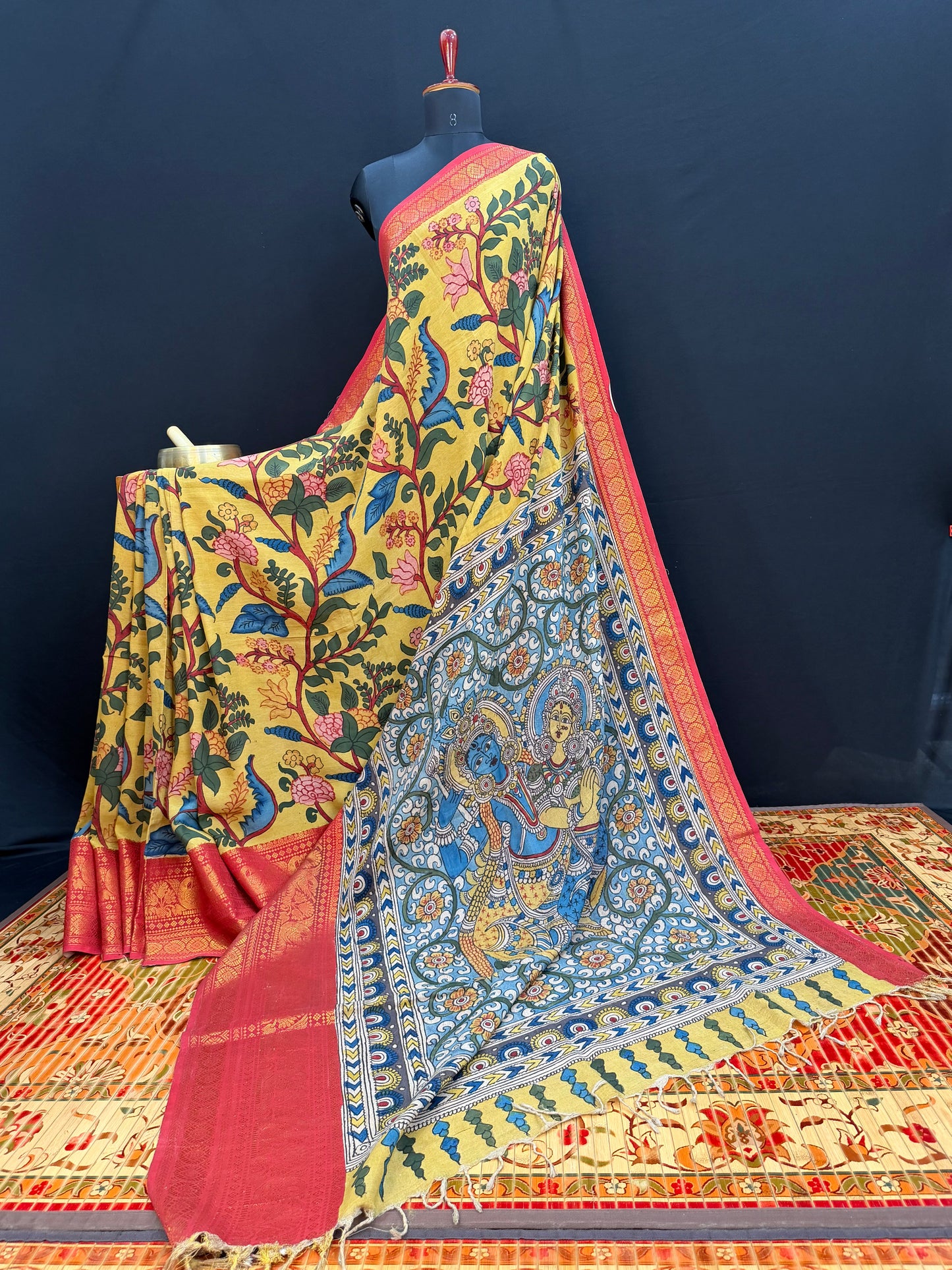 Silkcotton Penkalamkari Saree