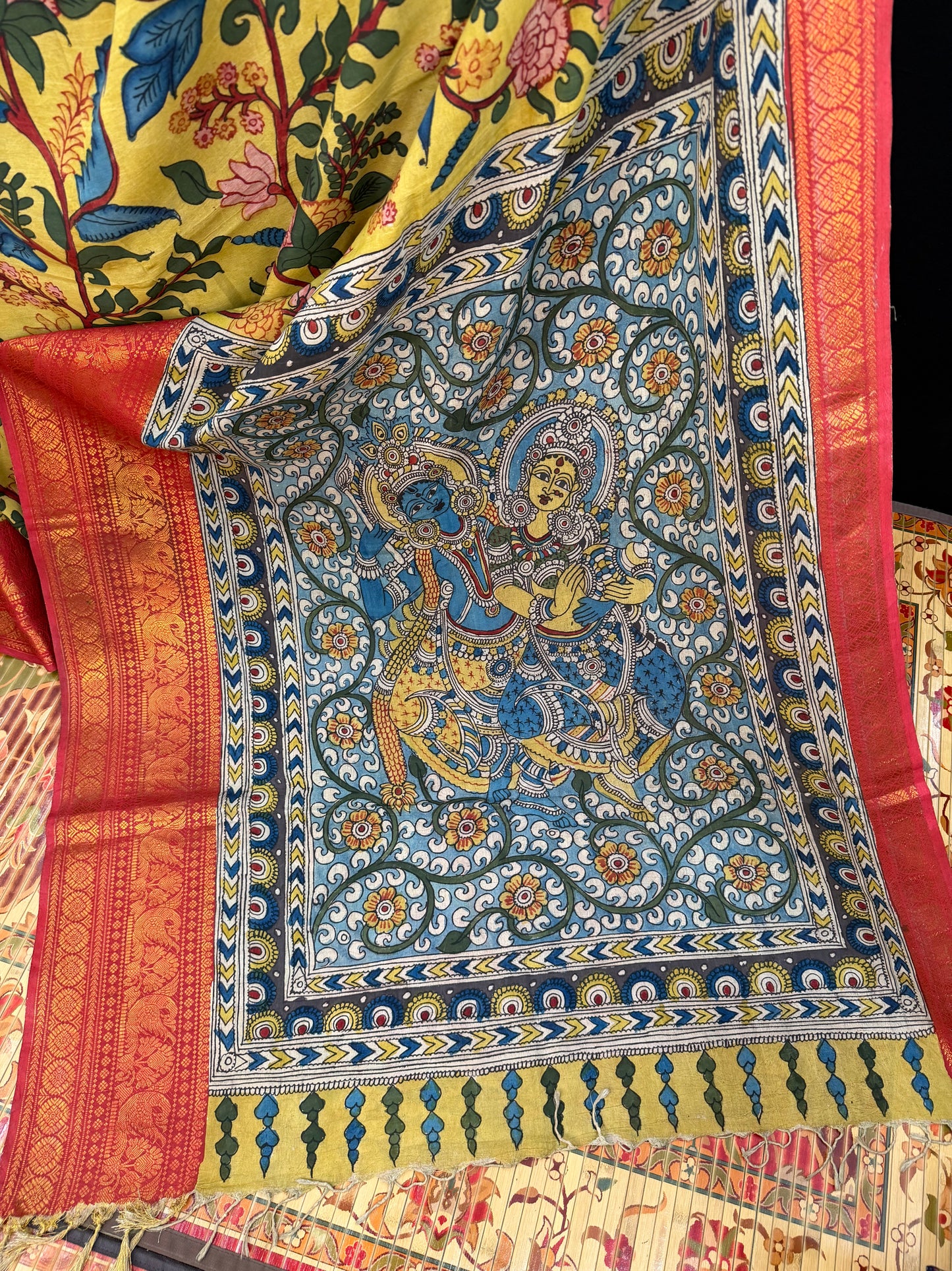 Silkcotton Penkalamkari Saree