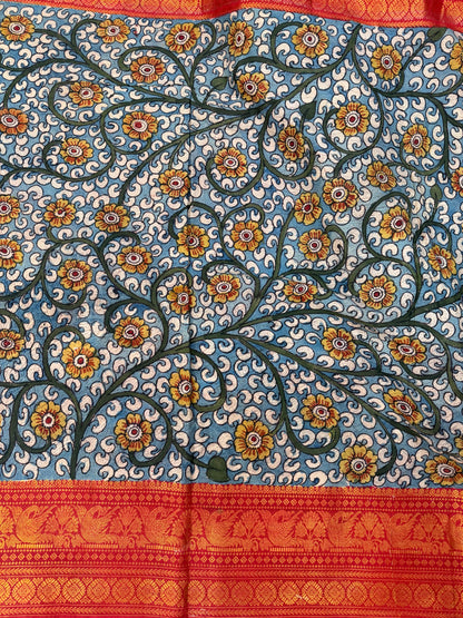 Silkcotton Penkalamkari Saree