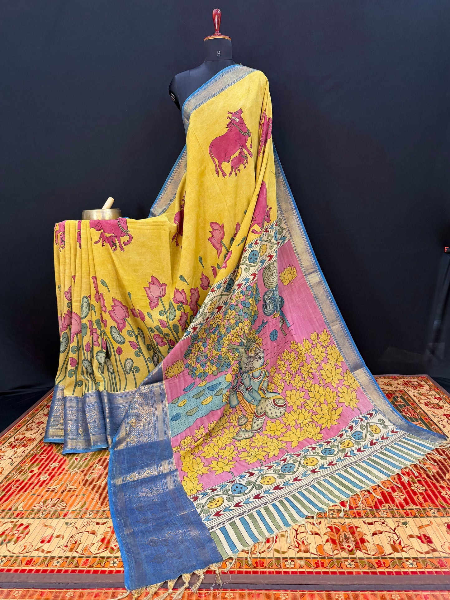 Silkcotton Penkalamkari Saree