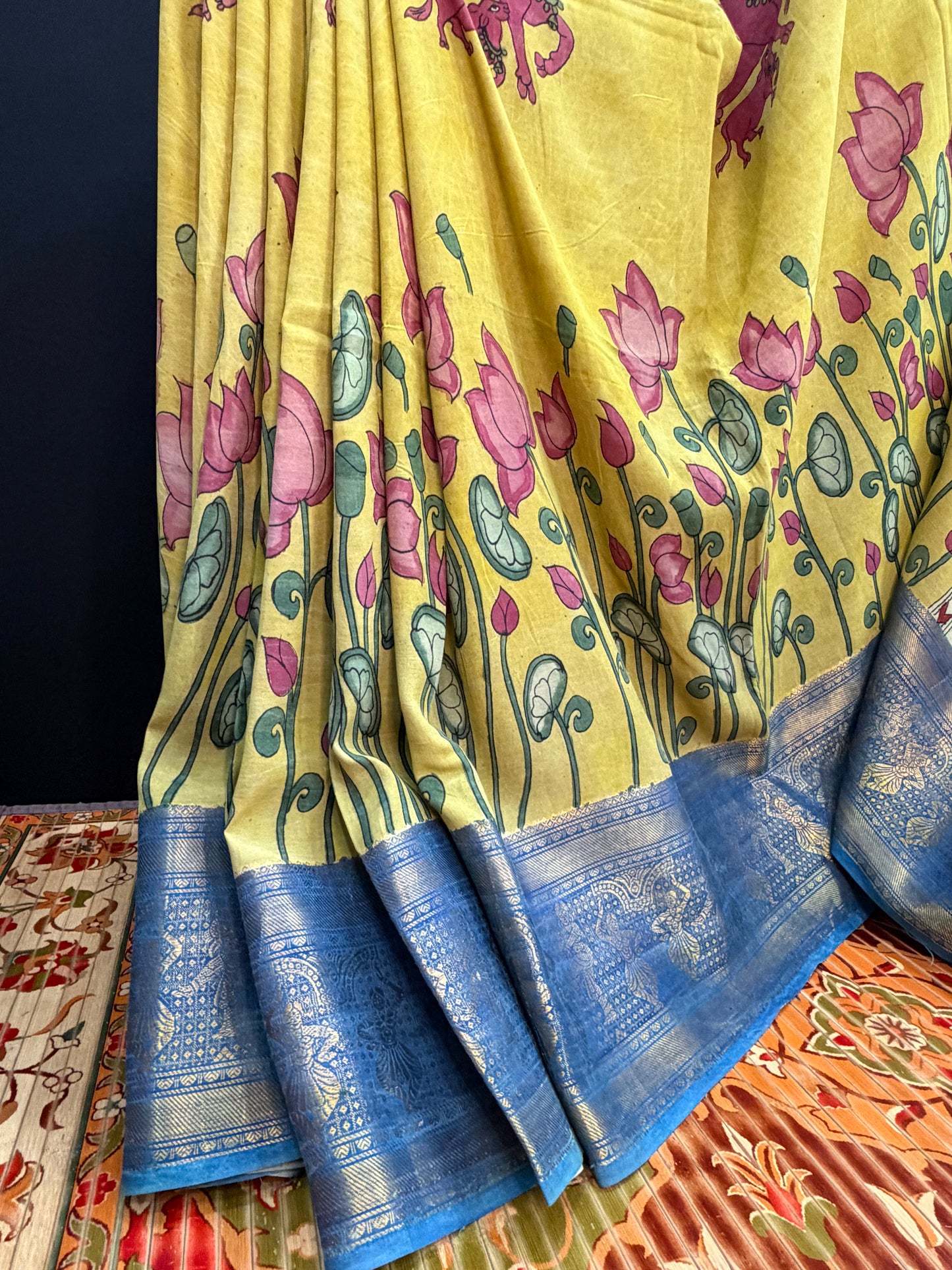 Silkcotton Penkalamkari Saree