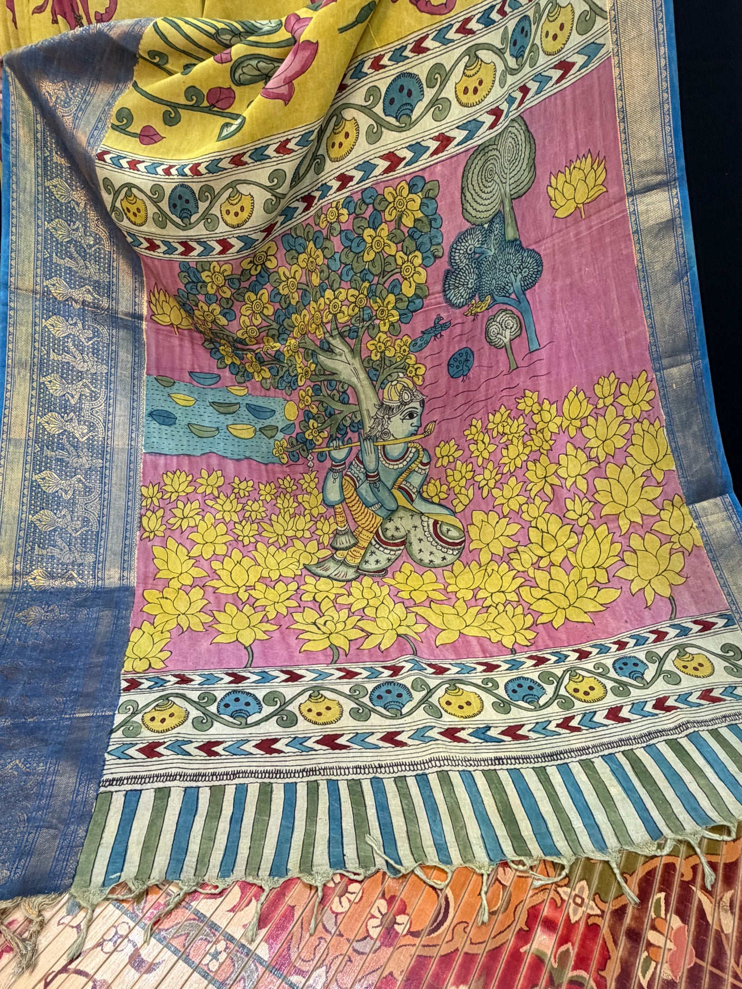 Silkcotton Penkalamkari Saree