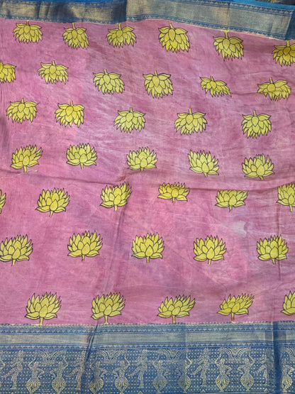 Silkcotton Penkalamkari Saree