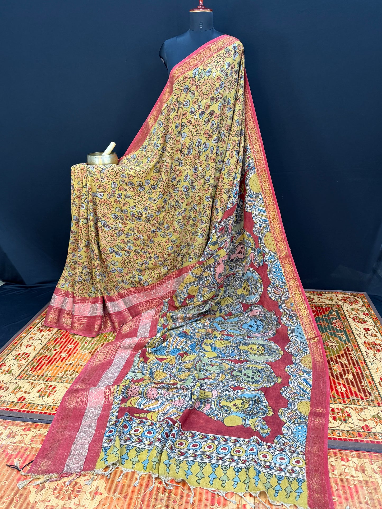 Silkcotton Penkalamkari Saree