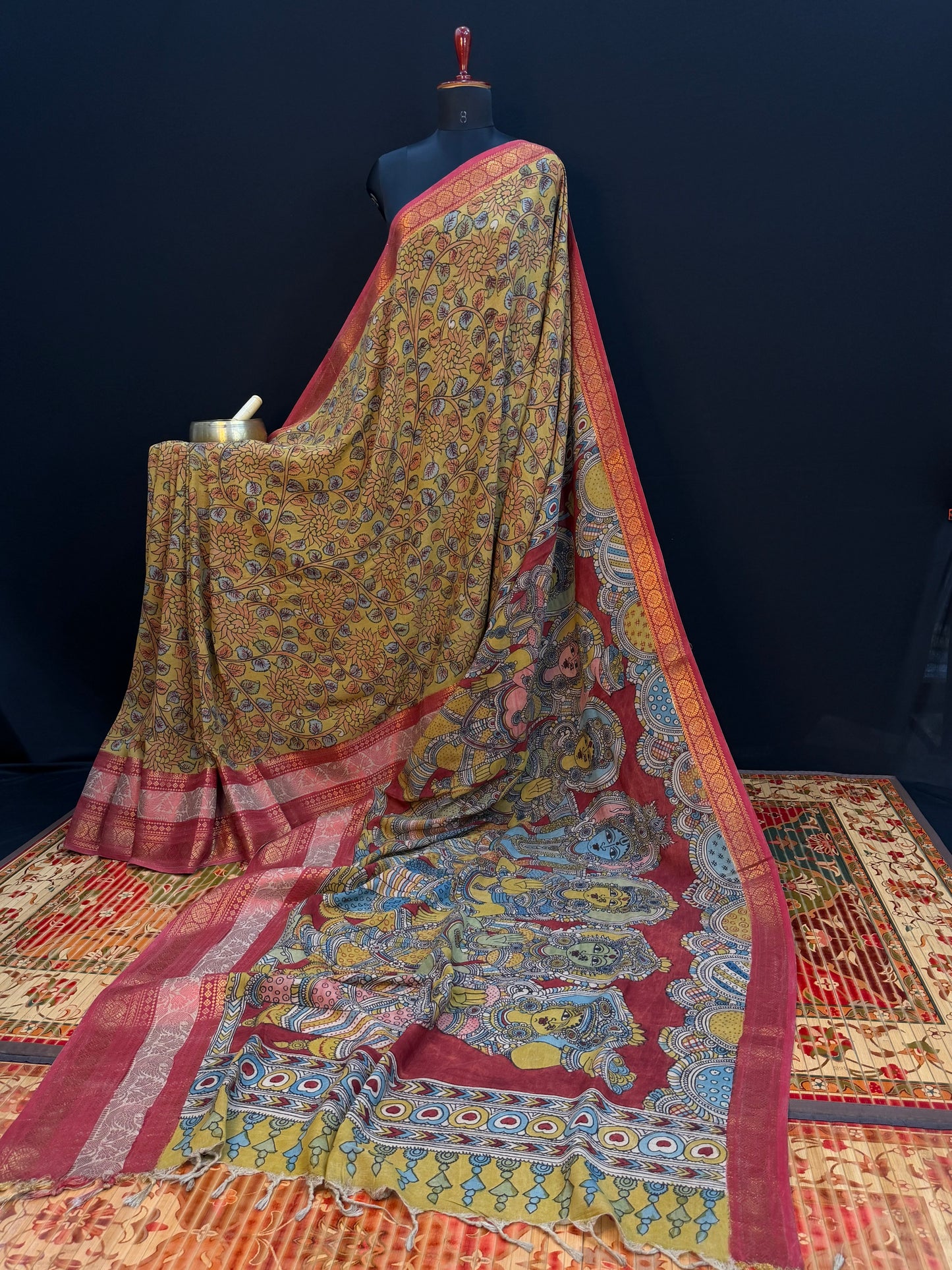 Silkcotton Penkalamkari Saree