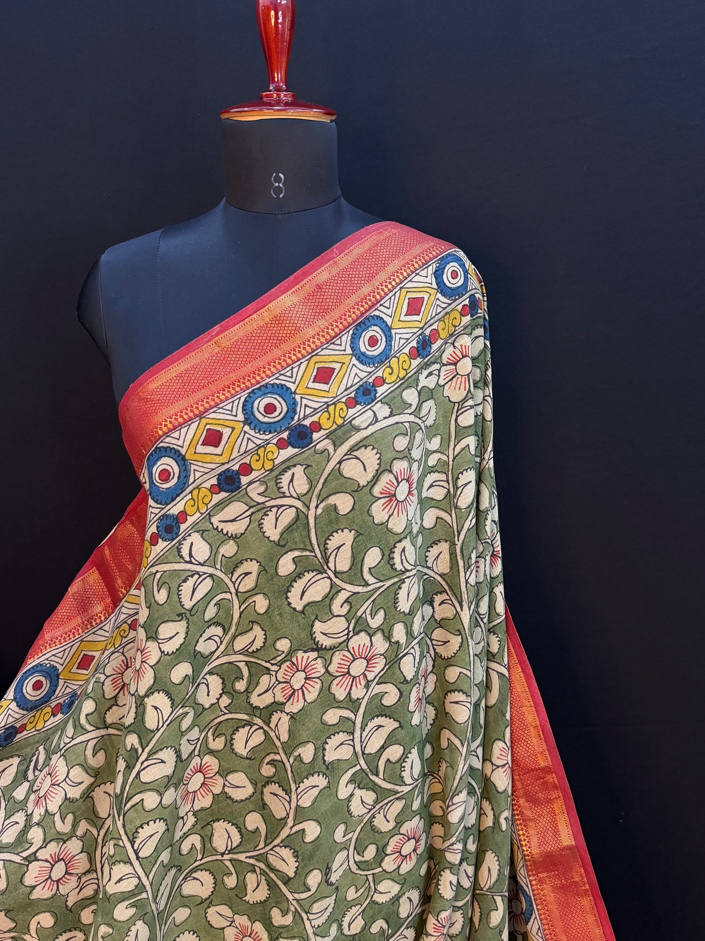 Silkcotton Penkalamkari Saree