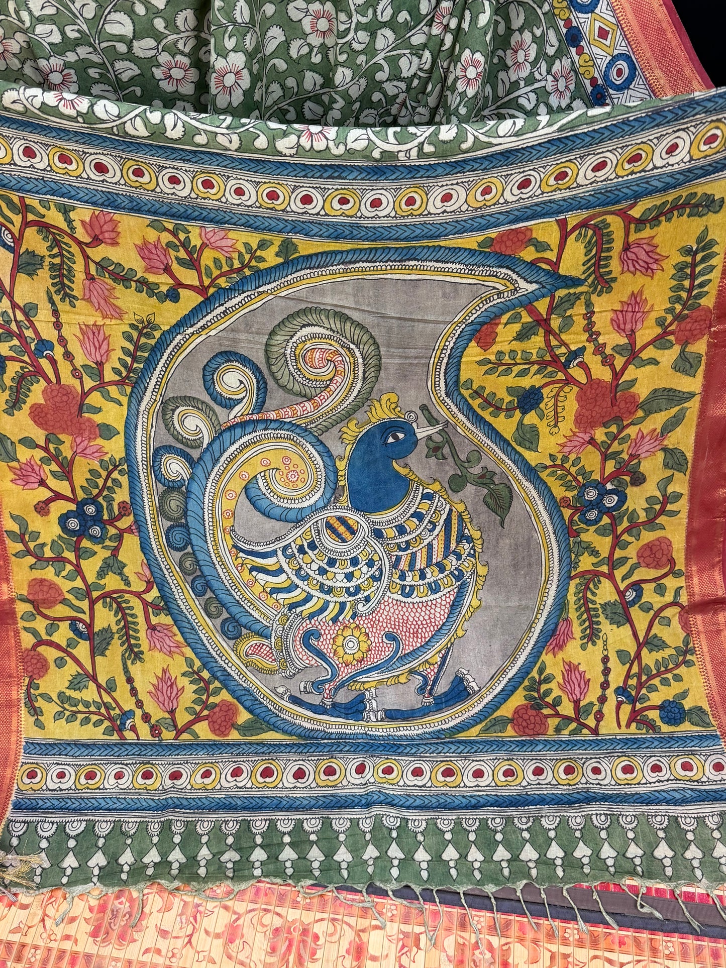 Silkcotton Penkalamkari Saree
