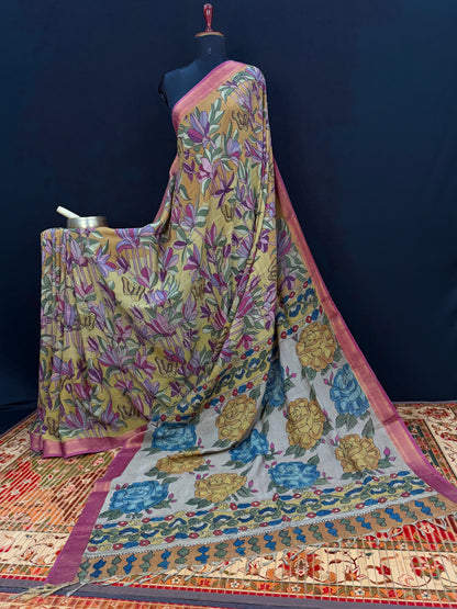 Silkcotton Penkalamkari Saree