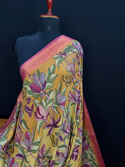 Silkcotton Penkalamkari Saree