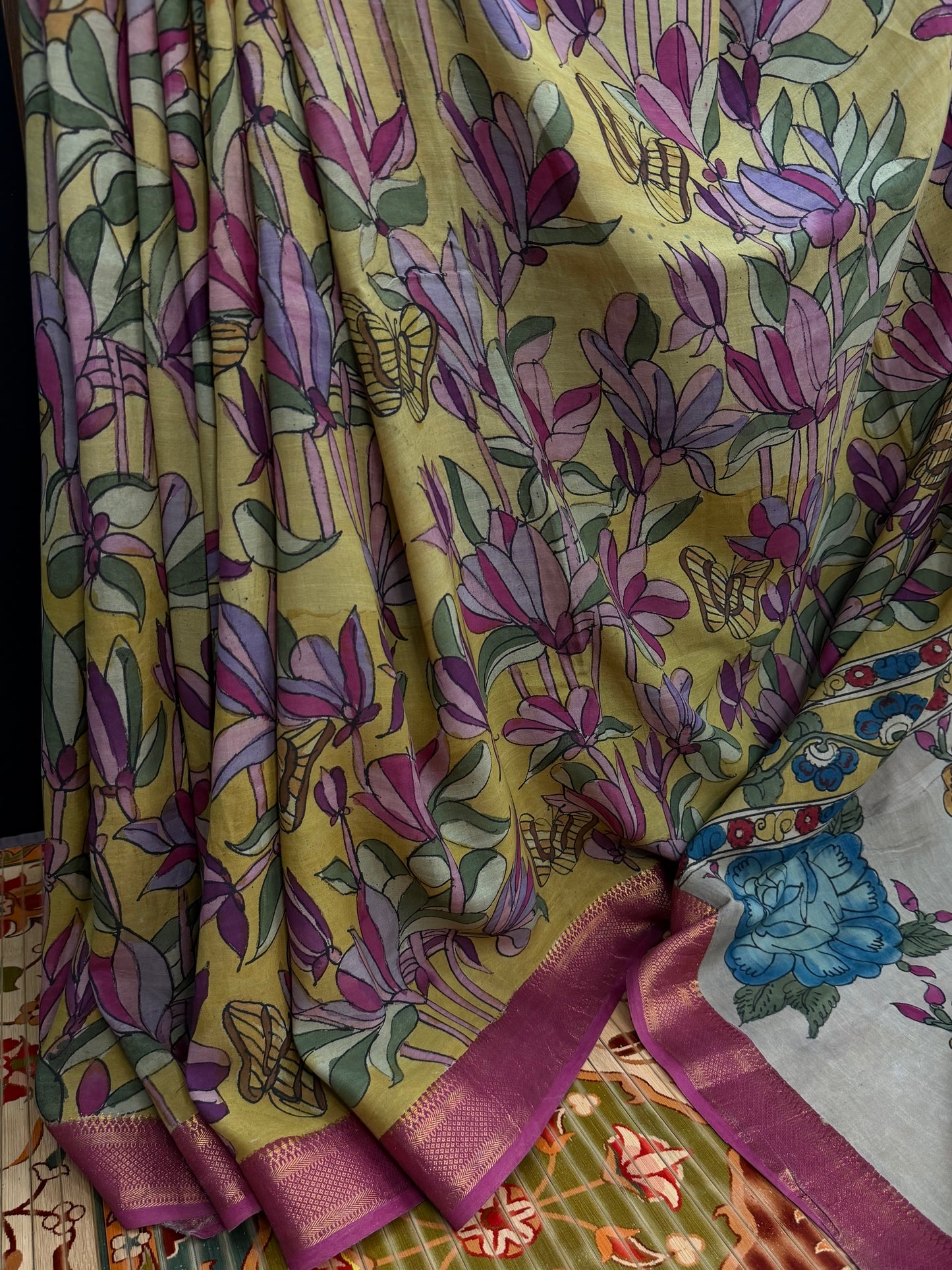 Silkcotton Penkalamkari Saree