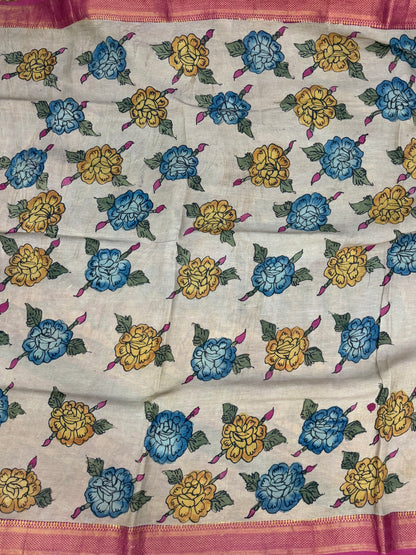 Silkcotton Penkalamkari Saree