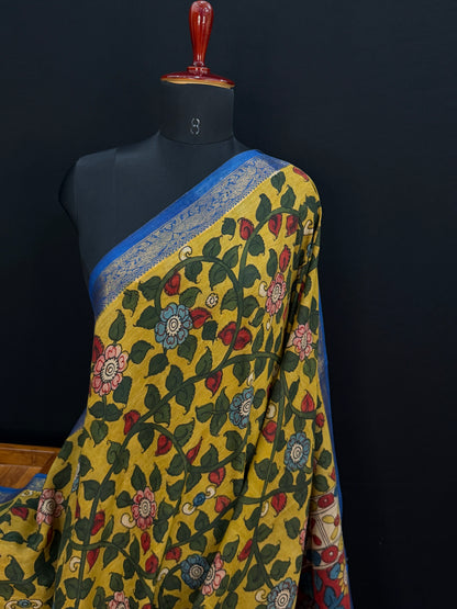 Silkcotton Penkalamkari Saree