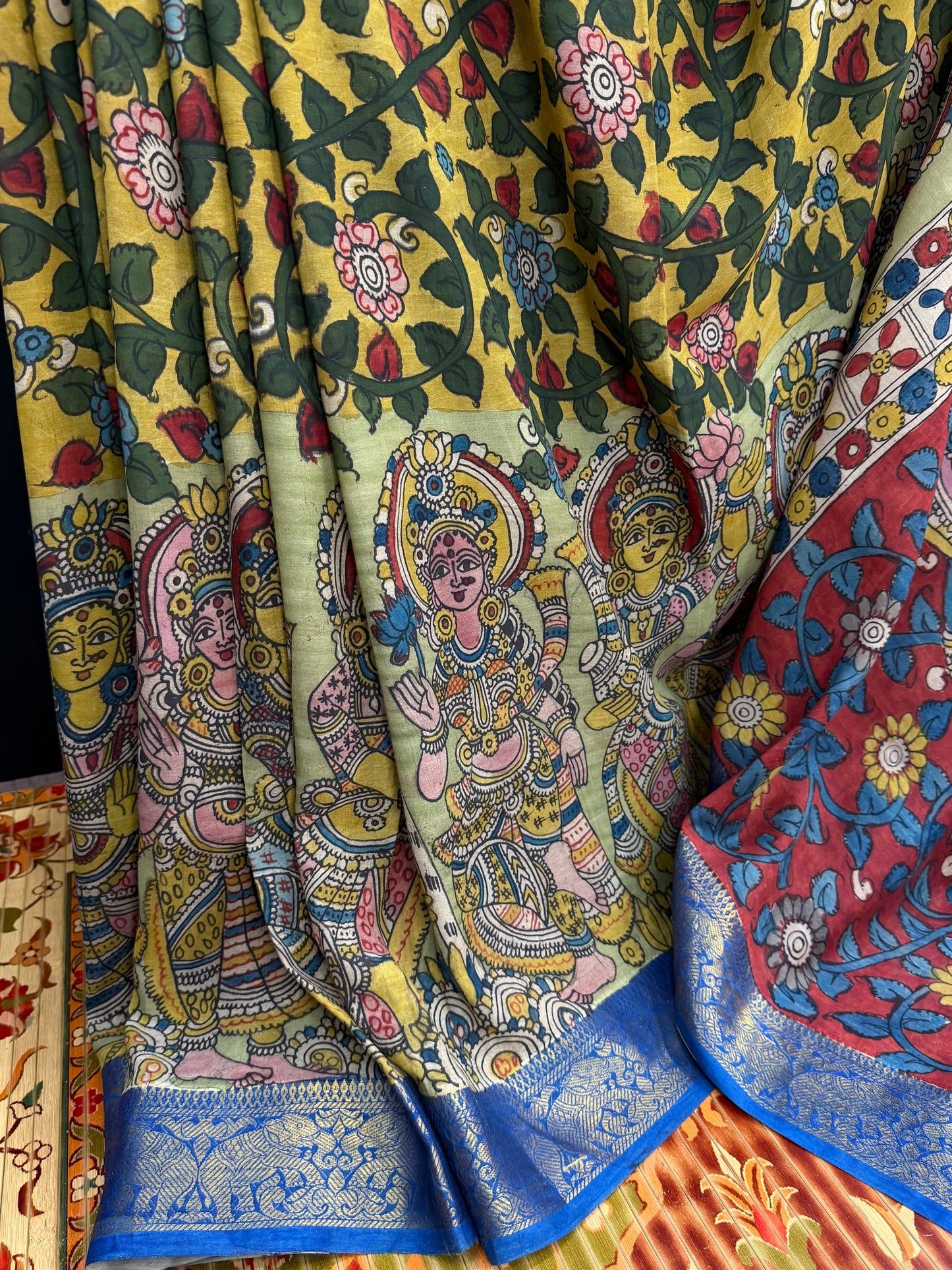 Silkcotton Penkalamkari Saree