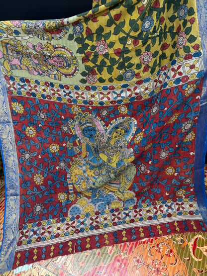 Silkcotton Penkalamkari Saree
