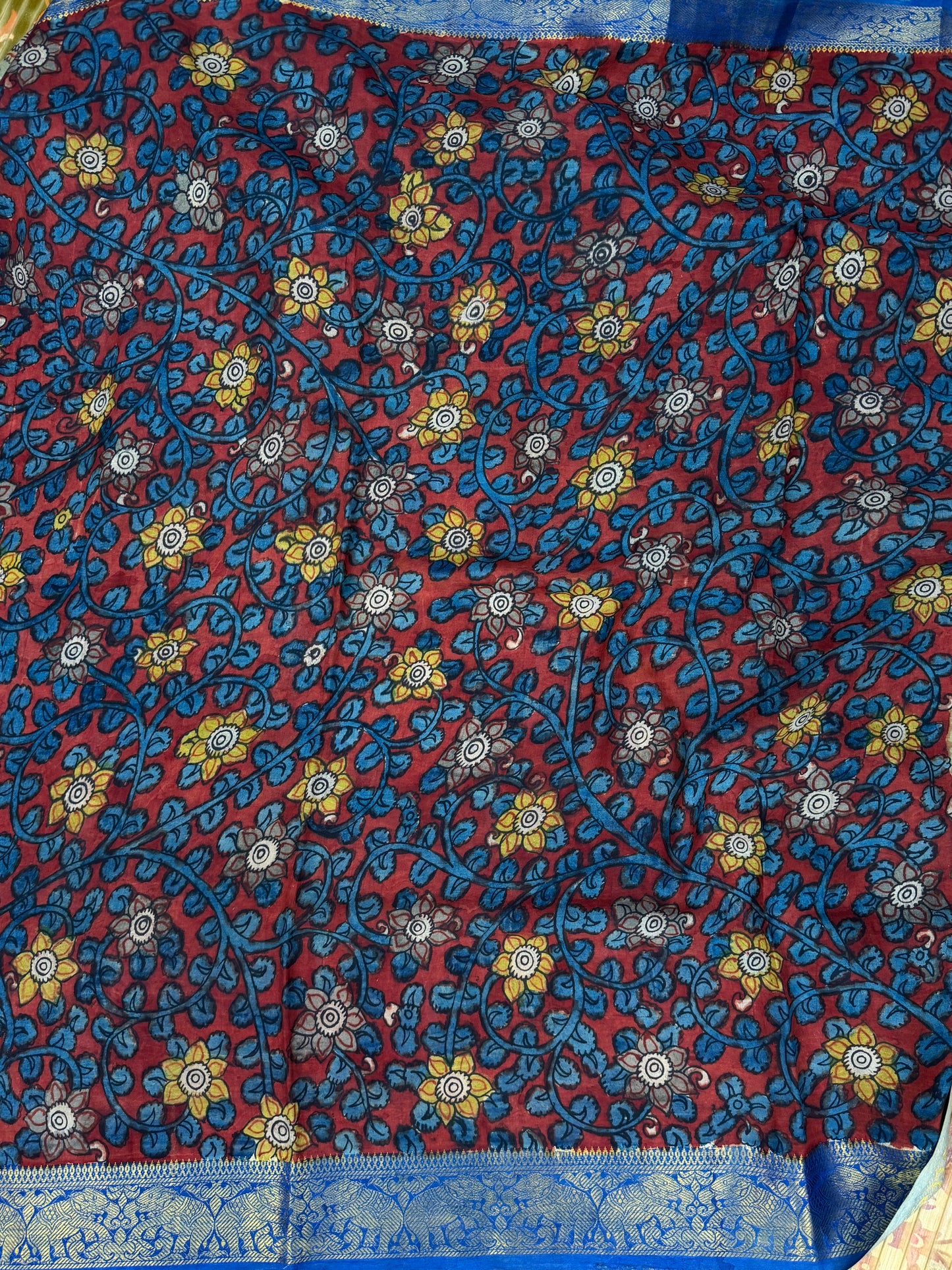 Silkcotton Penkalamkari Saree