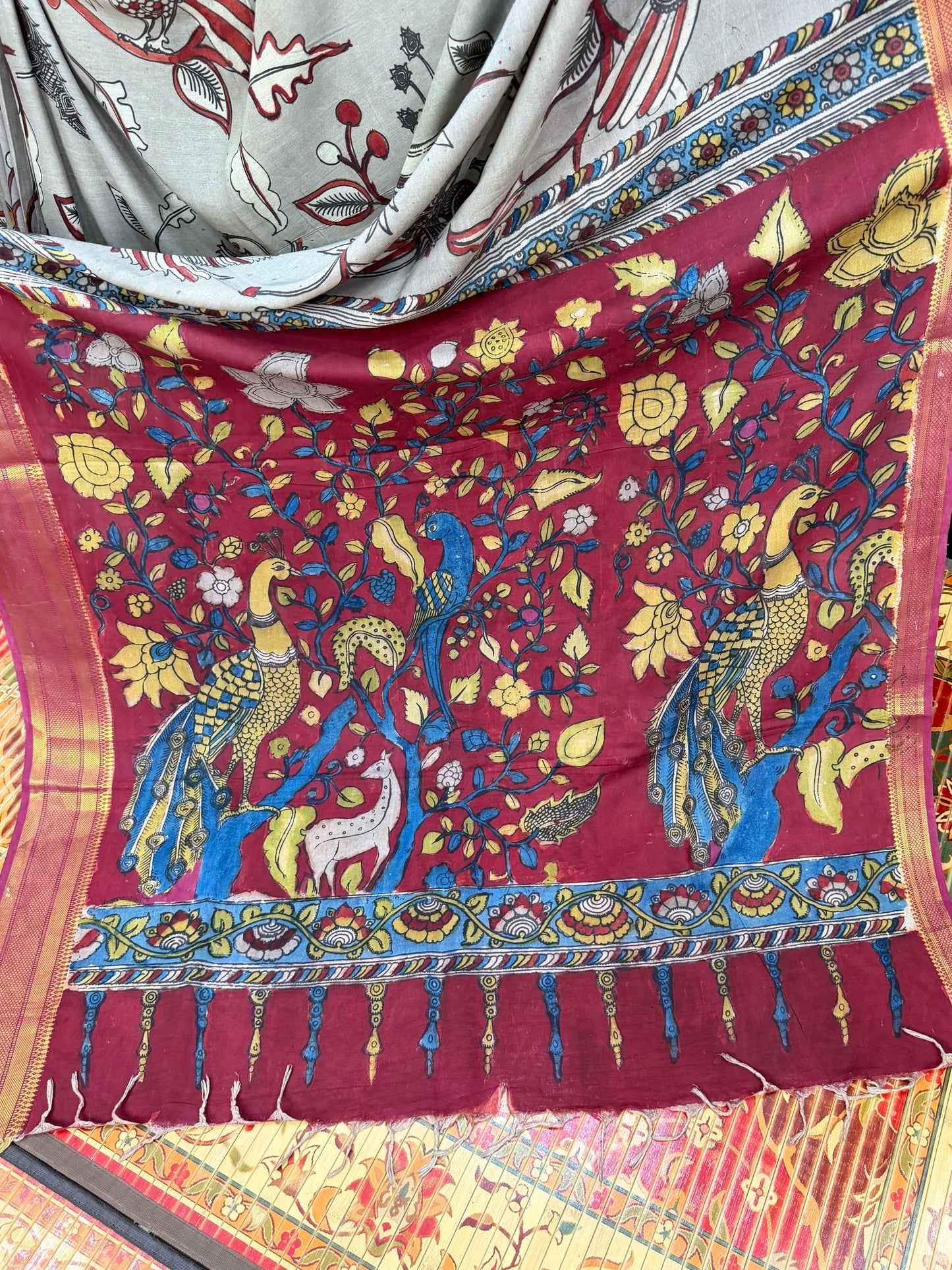 Silkcotton Penkalamkari Saree