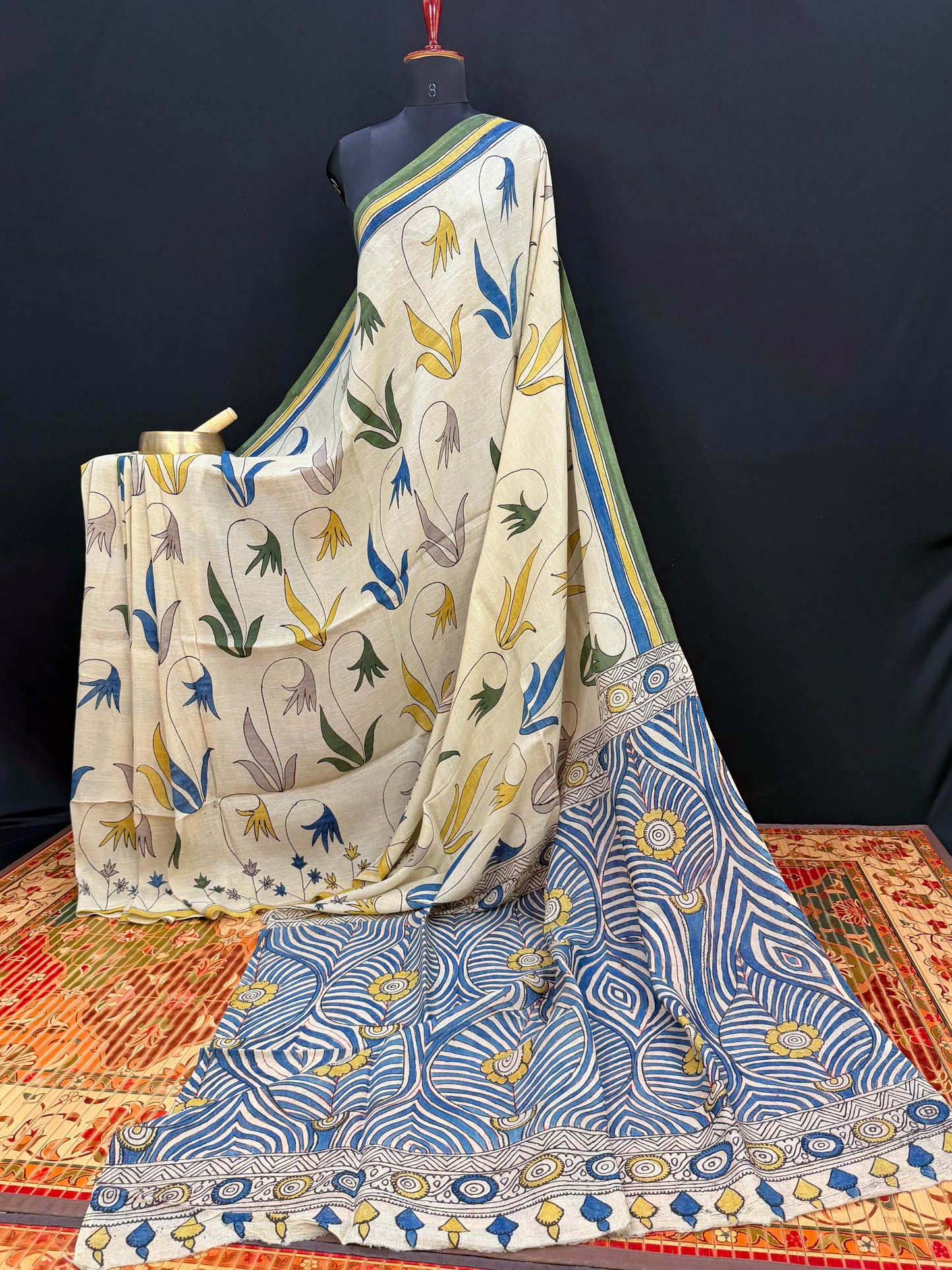 Silkcotton Penkalamkari Saree