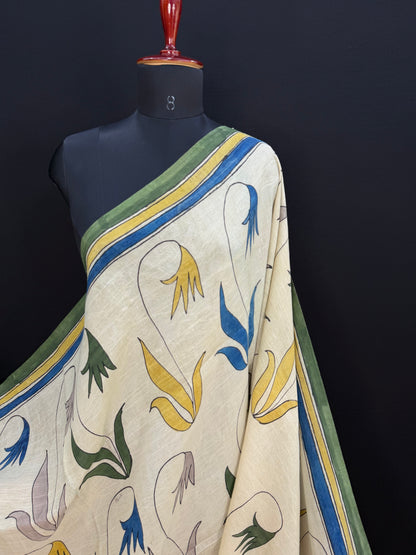 Silkcotton Penkalamkari Saree