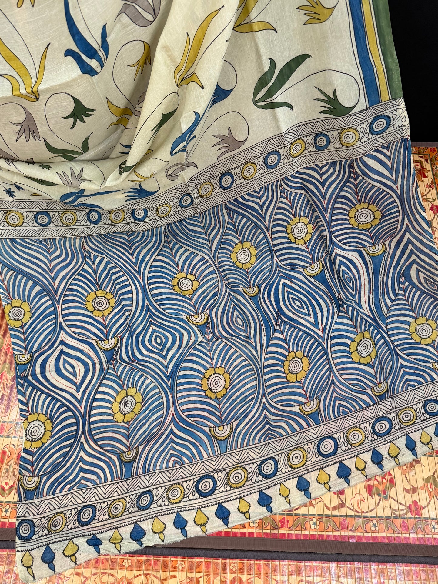 Silkcotton Penkalamkari Saree