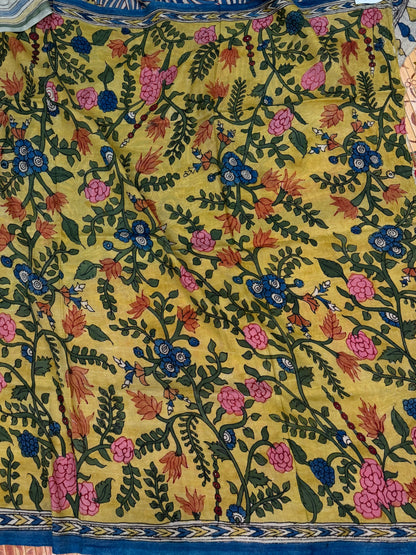 Silkcotton Penkalamkari Saree