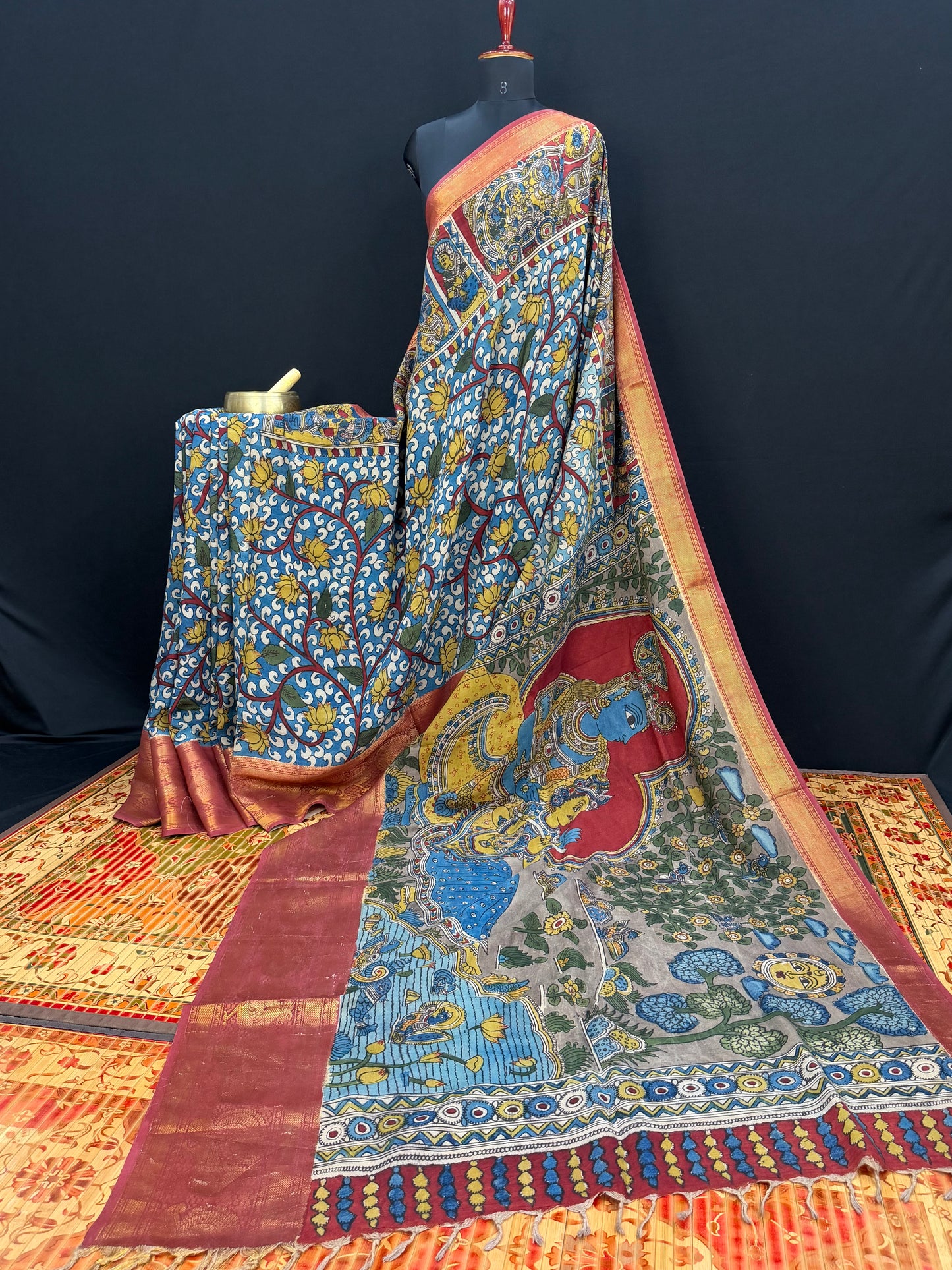 Silkcotton Penkalamkari Saree