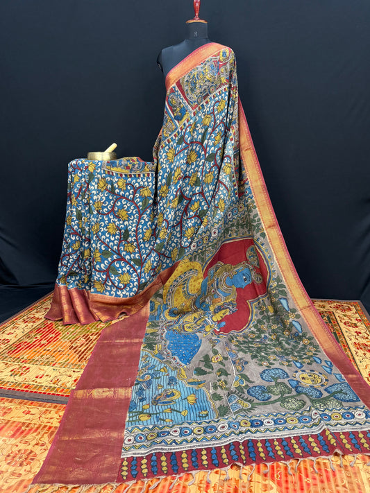 Silkcotton Penkalamkari Saree