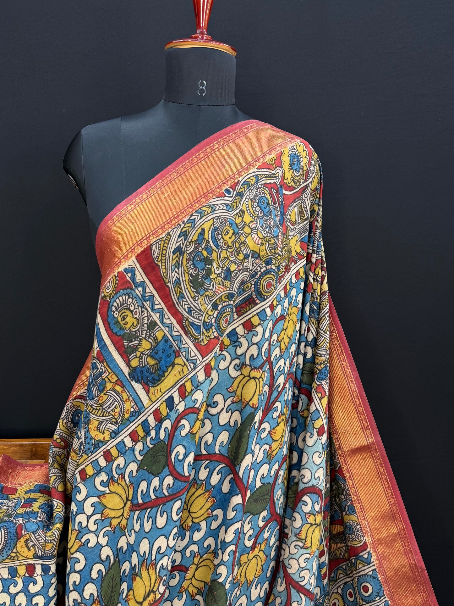 Silkcotton Penkalamkari Saree