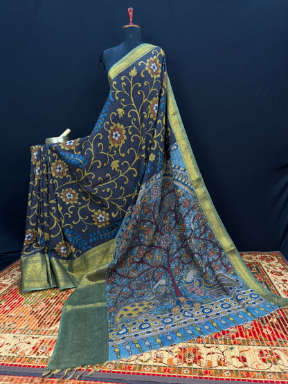 Silkcotton Penkalamkari Saree