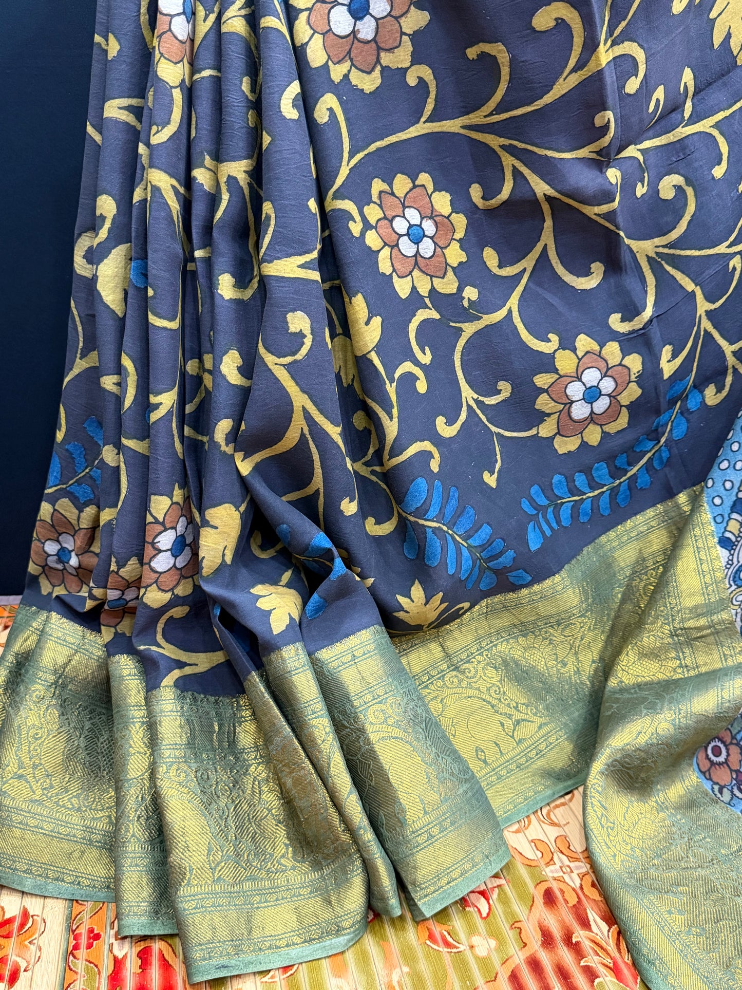 Silkcotton Penkalamkari Saree