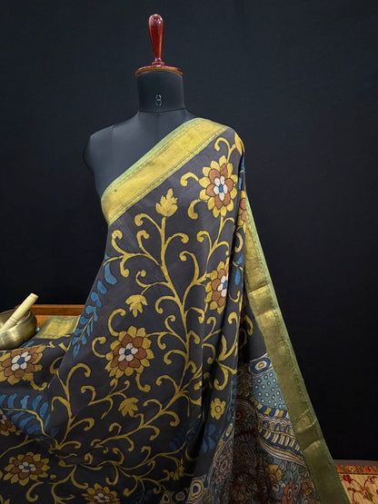 Silkcotton Penkalamkari Saree