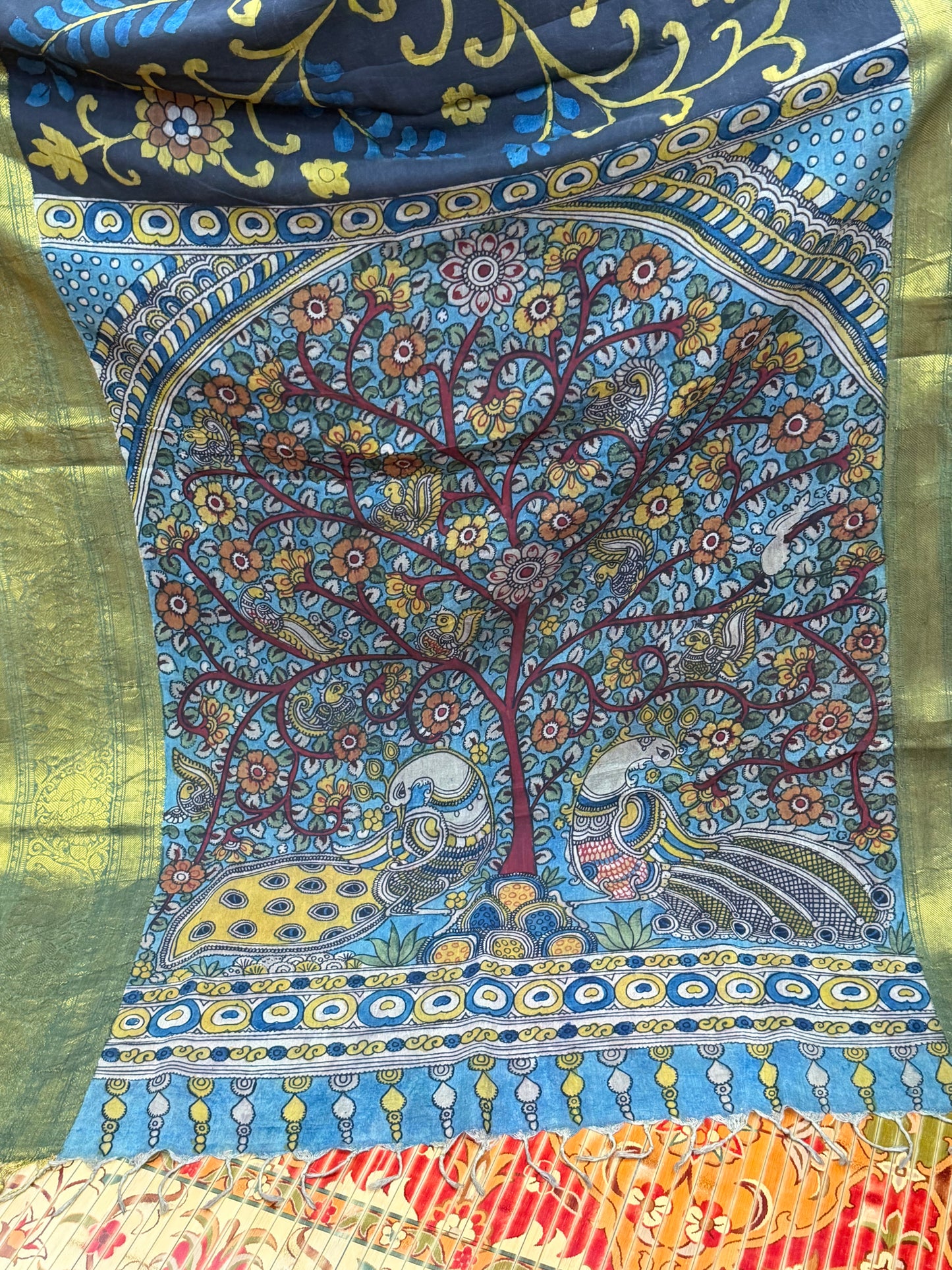 Silkcotton Penkalamkari Saree