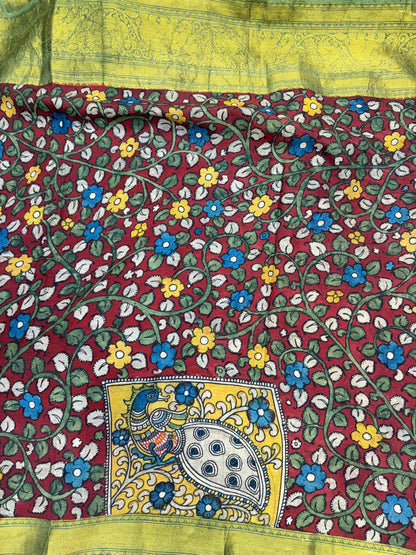 Silkcotton Penkalamkari Saree