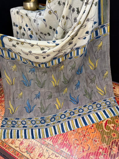 Silkcotton Penkalamkari Saree