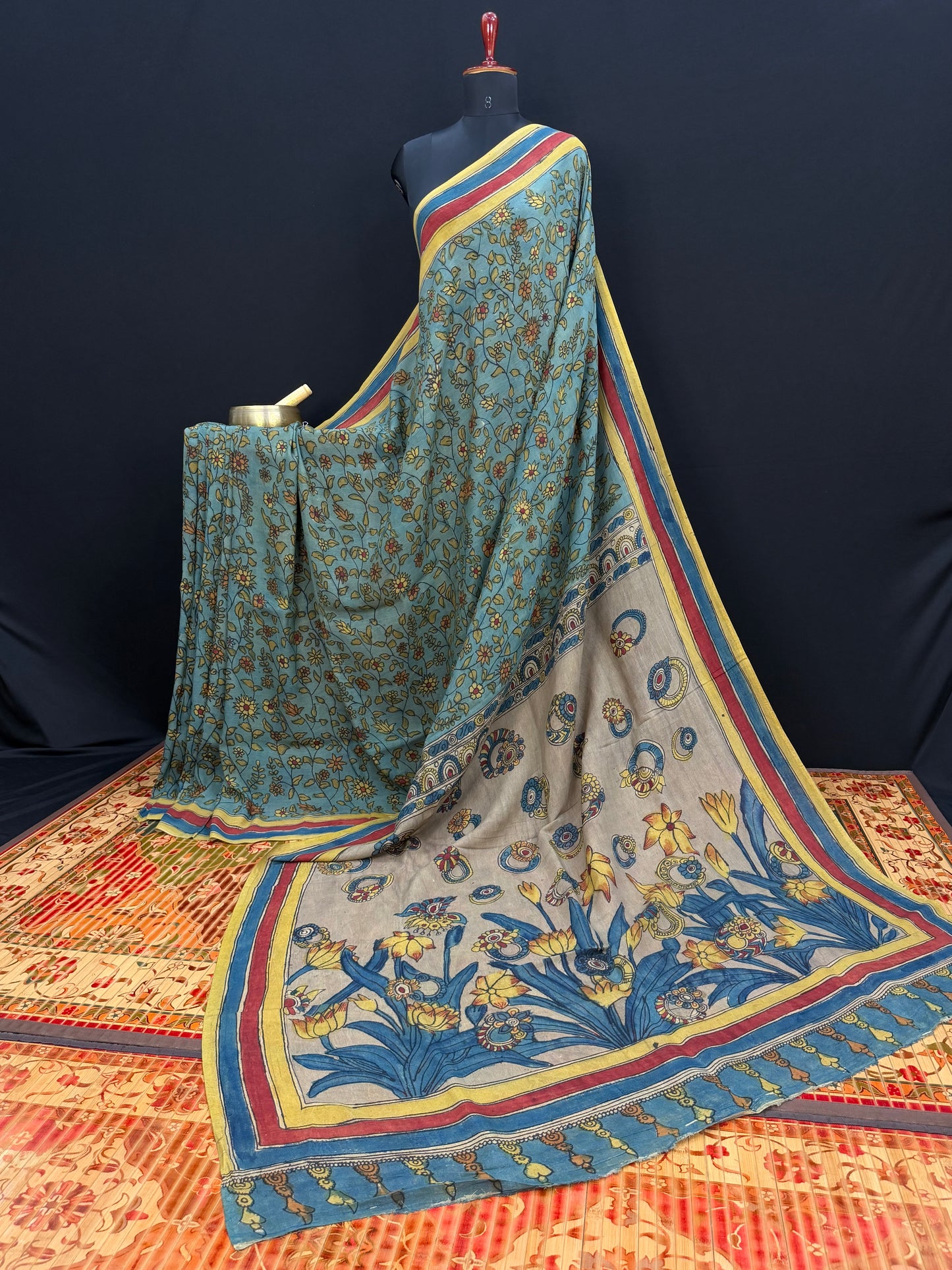 Silkcotton Penkalamkari Saree
