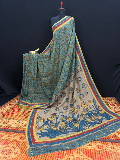 Silkcotton Penkalamkari Saree