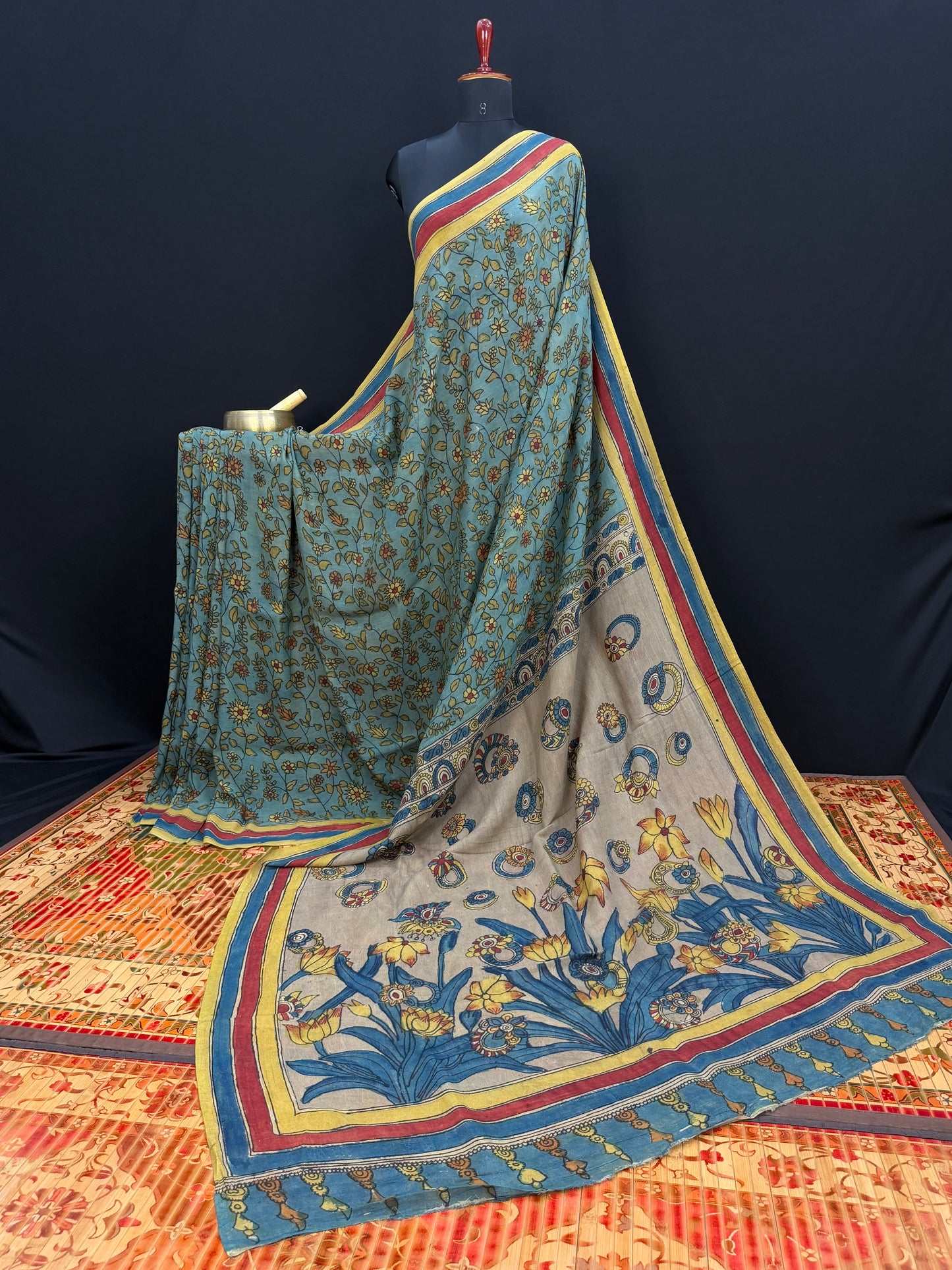 Silkcotton Penkalamkari Saree