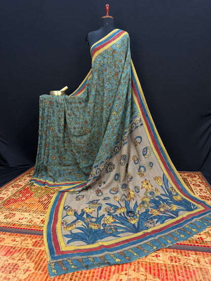Silkcotton Penkalamkari Saree