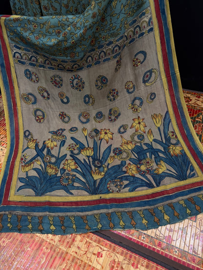 Silkcotton Penkalamkari Saree